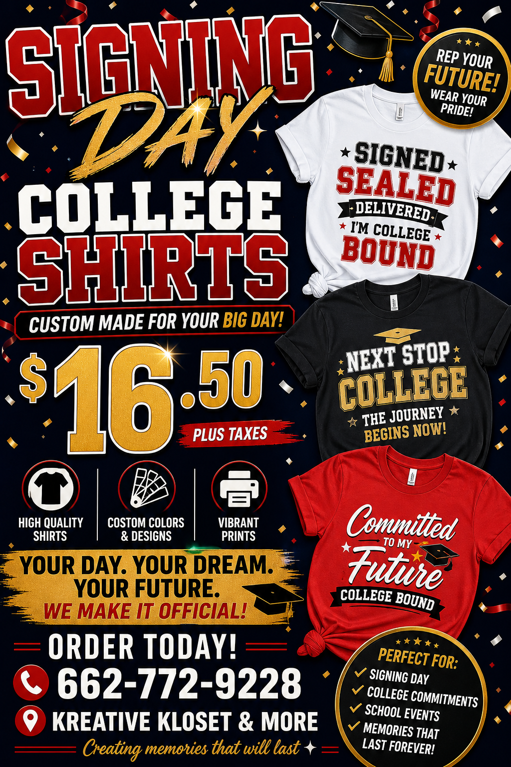 Signing Day Shirts