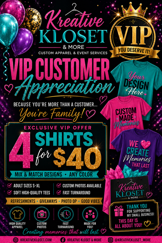 Customer Appreciation 4/$40